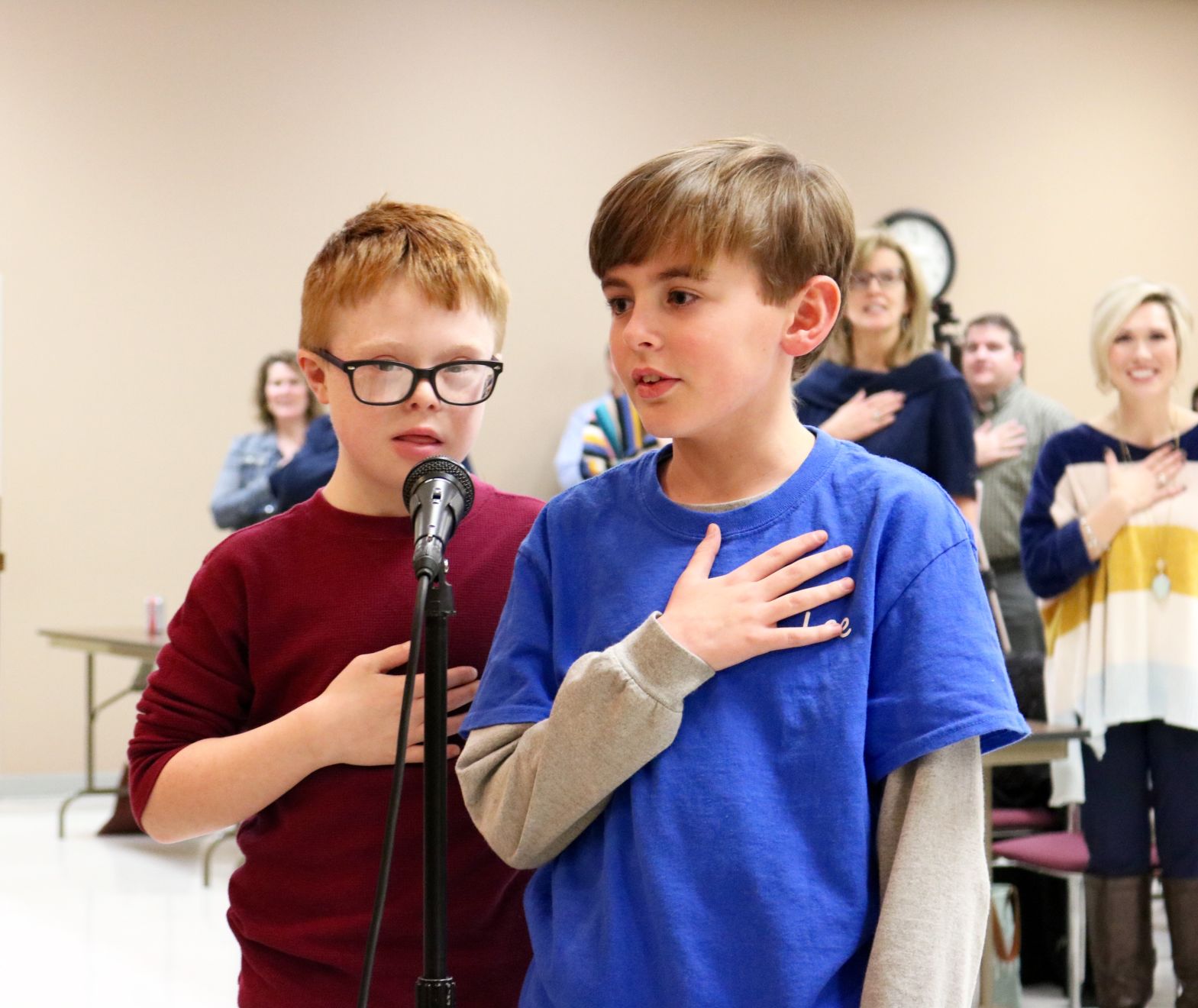 Student lead Pledge of Allegiance
